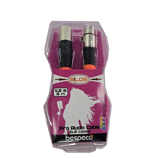 Cable para micrófono de 4.5 Mts (15ft) Bespeco SLFM450