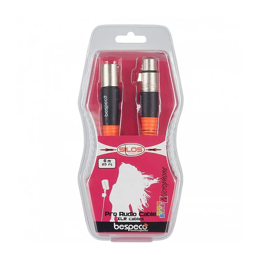 Cable para micrófono de 6 Mts (20ft) Bespeco SLFM600