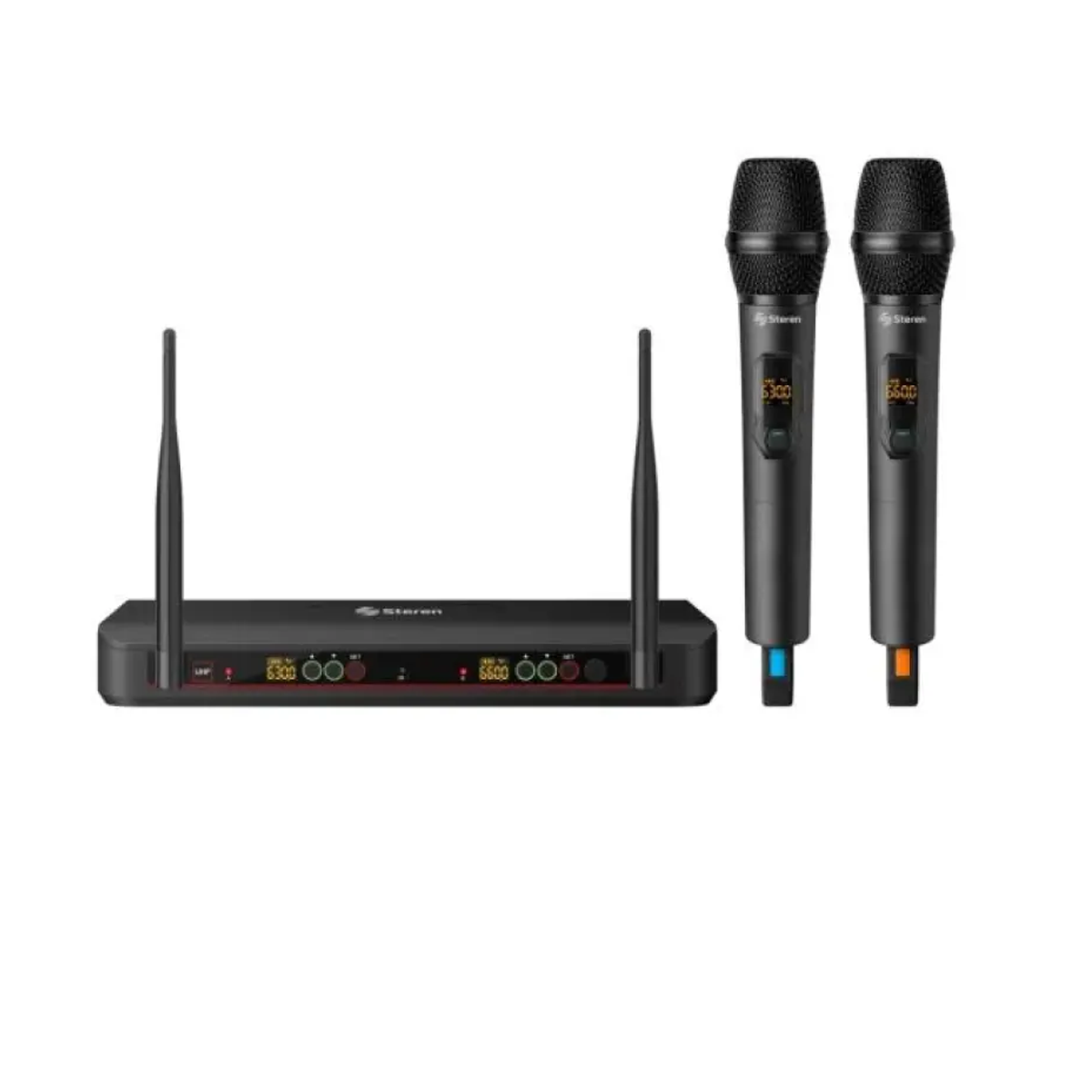 Micrófono Inalámbrico doble de Mano Steren MIC-8020