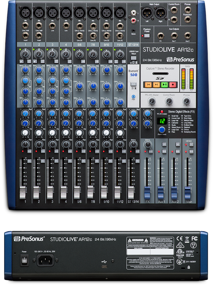 Mezcladora de 12 canales con efectos Presonus AR12C