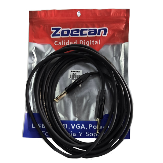 Cable de 1/4 a 1/4 de 5 Mts Zoecan TB23-5