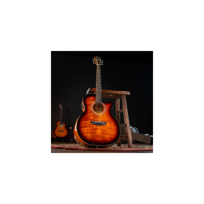 Guitarra electroacústica Washburn cuerdas de metal WCG12FCEU