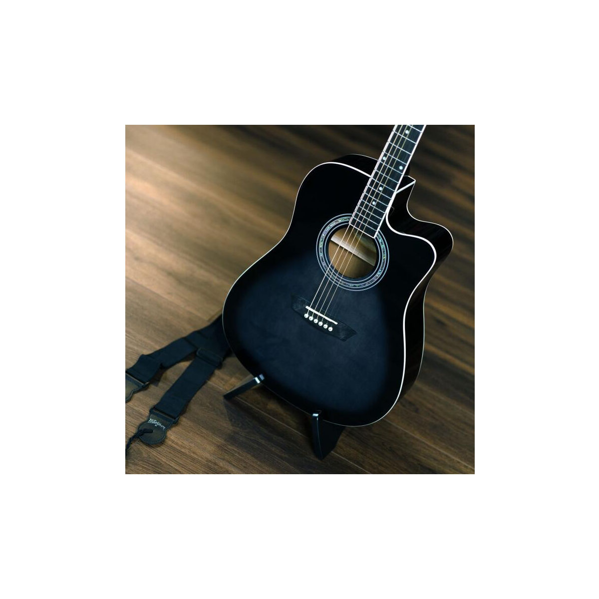 Guitarra Electroacústica Washburn Kit Completo WA90CETBBPACK