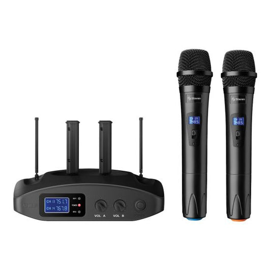Micrófono Inalámbrico De Mano Doble Steren Wr-810