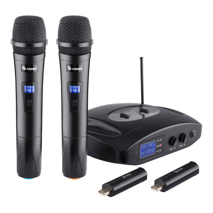 Micrófono Inalámbrico De Mano Doble Steren Wr-810