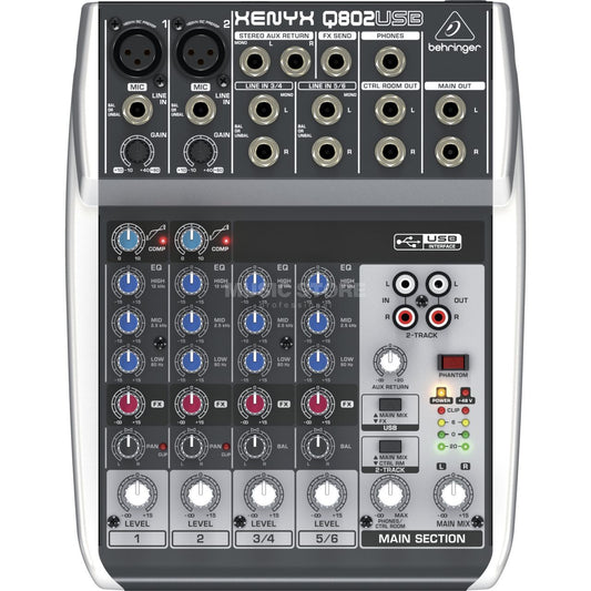 Mezcladora de 4 canales con USB Behringer XENYX Q802USB