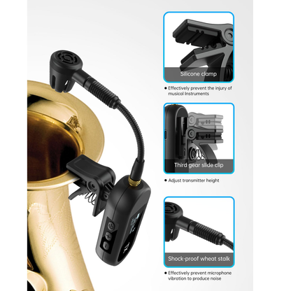 Sistema de Micrófono Inalámbrico  para Saxofón y Trompeta YXG M-03