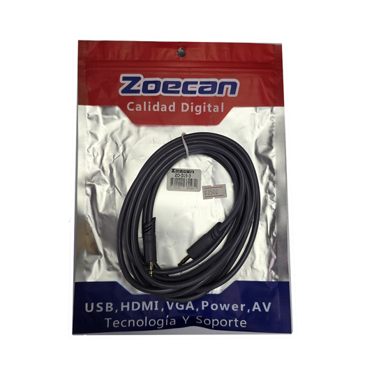 Cable auxiliar de 3.5 st a 3.5 st de 3 Mts ZoeCan ZO015-3